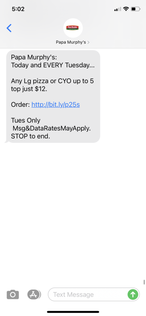Papa Murphy's Text Message Marketing Example - 12.01.2020.PNG