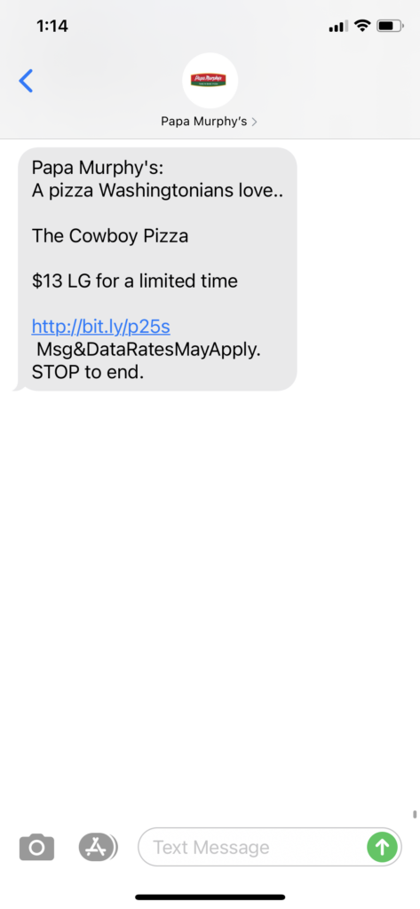 Papa Murphys Text Message Marketing Example - 12.05.2020.PNG
