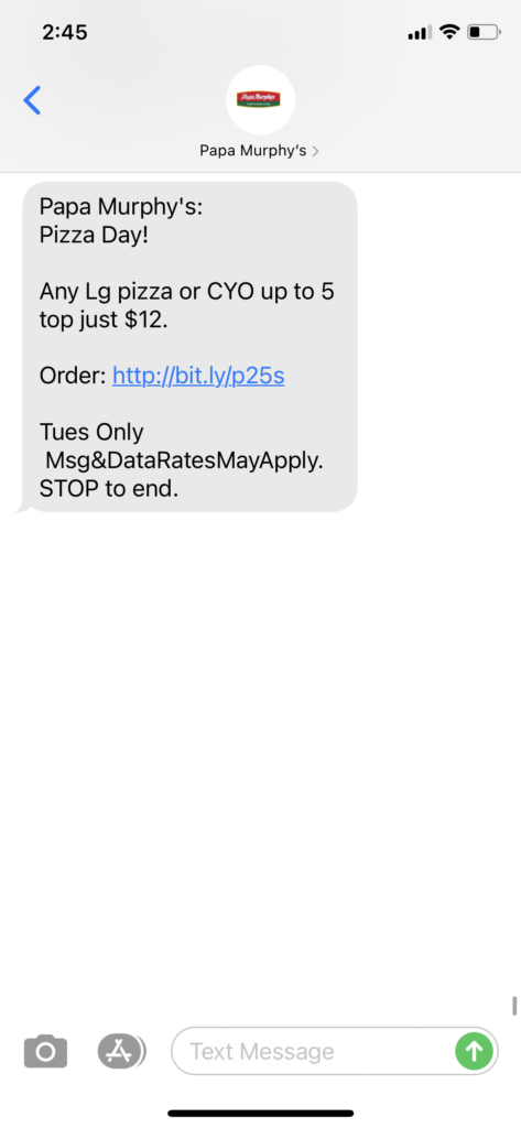 Papa Murphys Text Message Marketing Example - 12.15.2020.PNG