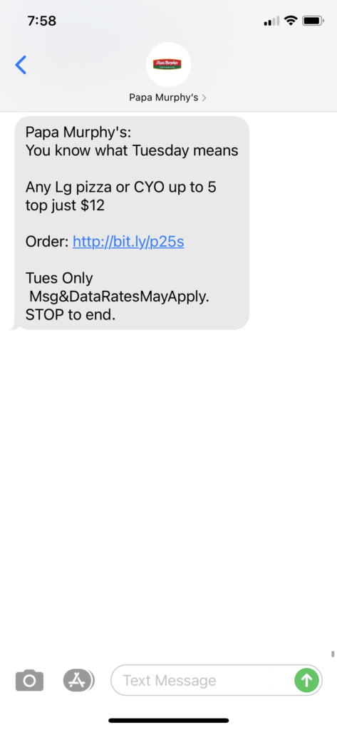 Papa Murphy's Text Message Marketing Example - 12.8.2020.PNG