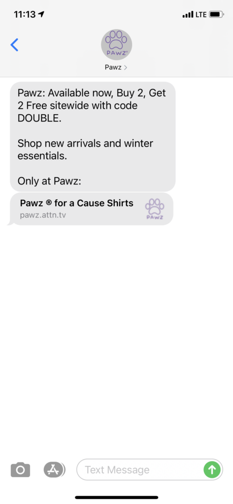 Pawz Text Message Marketing Example - 12.17.2020.PNG