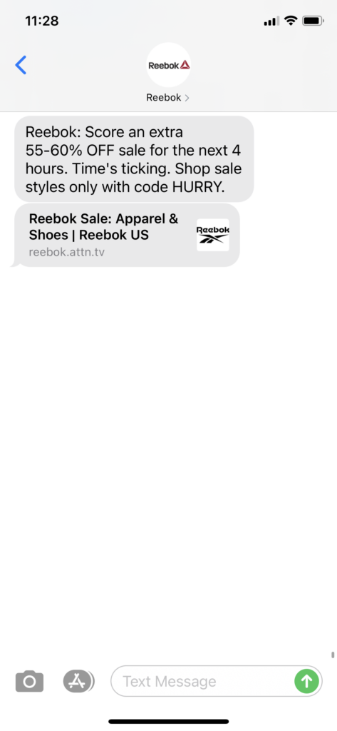 Reebok Text Message Marketing Example - 12.10.2020.PNG