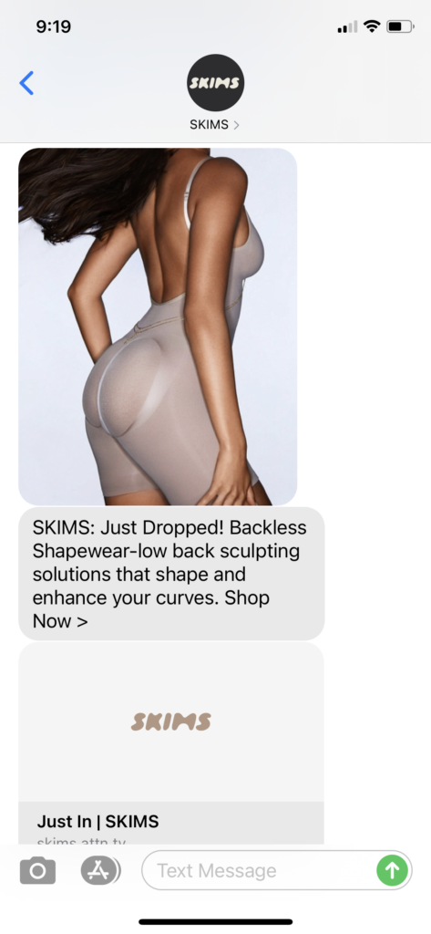 SKIMS Text Message Marketing Example - 12.14.2020.PNG