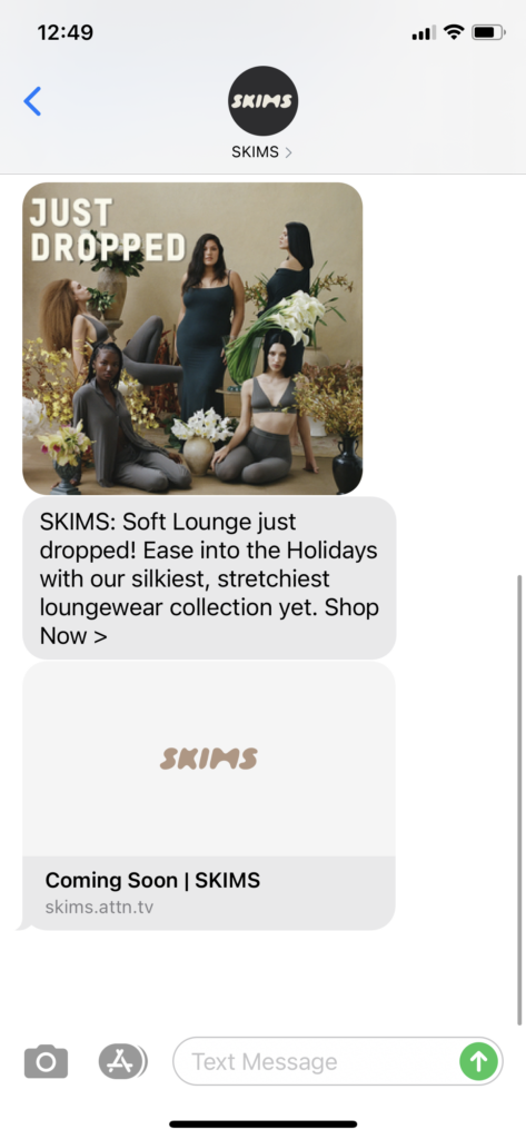 SKIMS Text Message Marketing Example - 12.7.2020.PNG