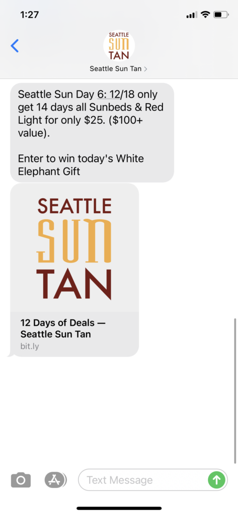Seattle Sun Tan Text Message Marketing - 12.18.2020