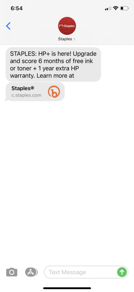 Staples Text Message Marketing Example - 11.11.2020.PNG
