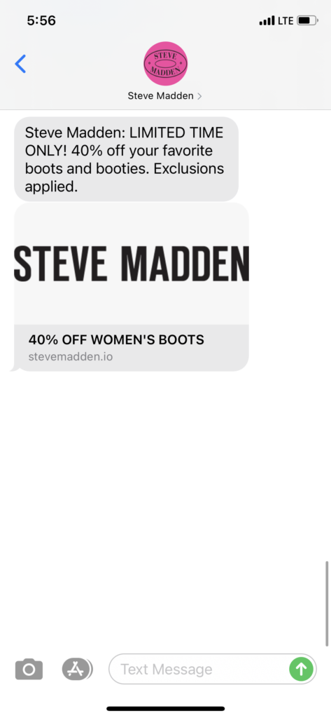 Steve Madden Text Message Marketing Example - 12.17.2020.PNG