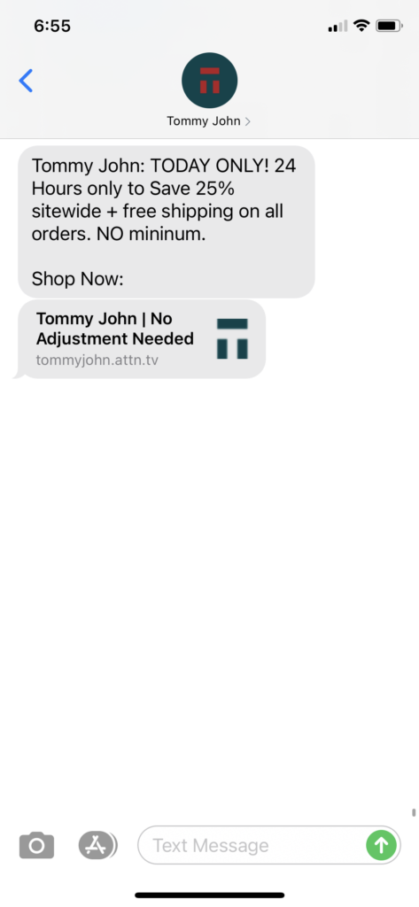 Tommy John Text Message Marketing Example - 11.30.2020.PNG