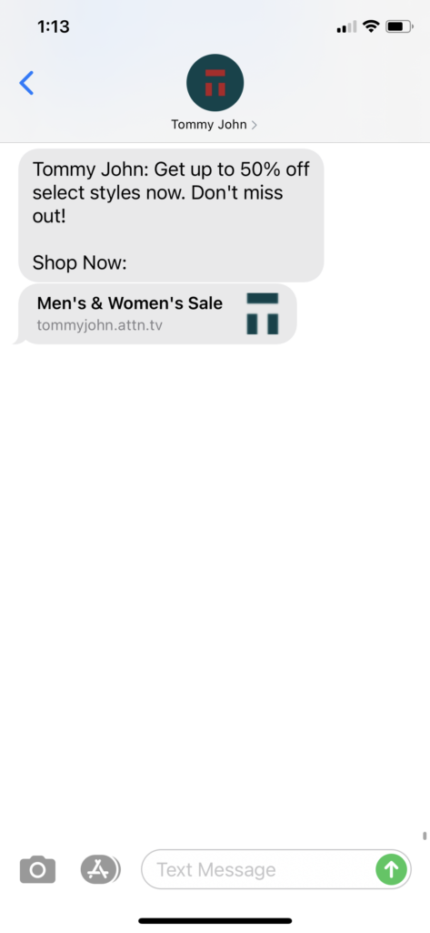 Tommy John Text Message Marketing Example - 12.05.2020.PNG