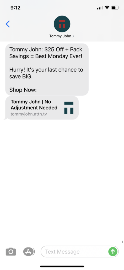 Tommy John Text Message Marketing Example - 12.14.2020.PNG