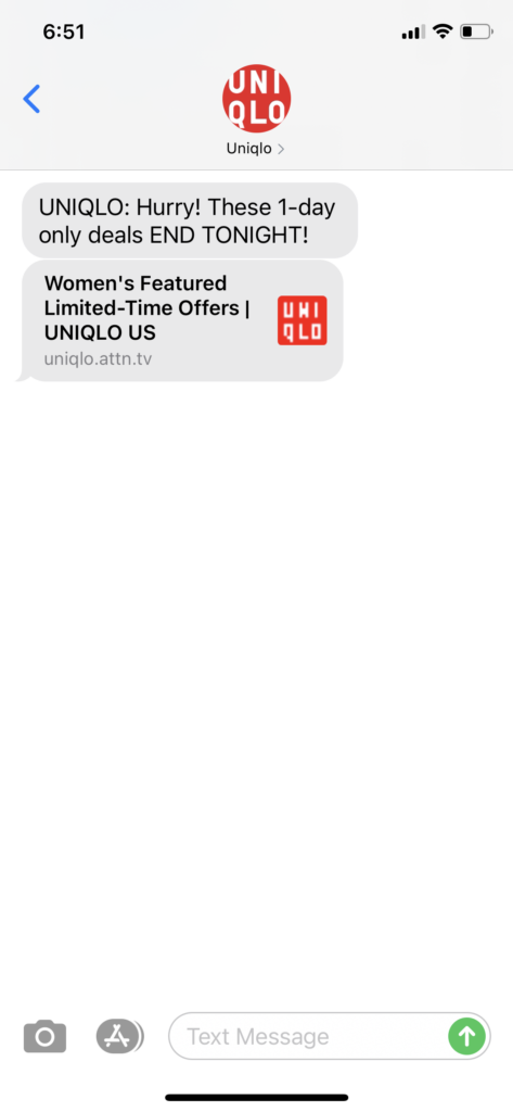 Uniqlo Text Message Marketing Example - 11.11.2020.PNG