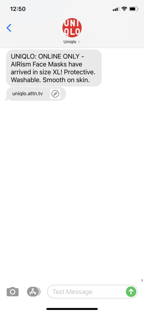 Uniqlo Text Message Marketing Example - 12.7.2020.PNG