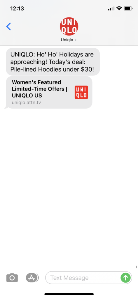 Uniqlo Text Message Marketing Example - 12.9.2020.PNG