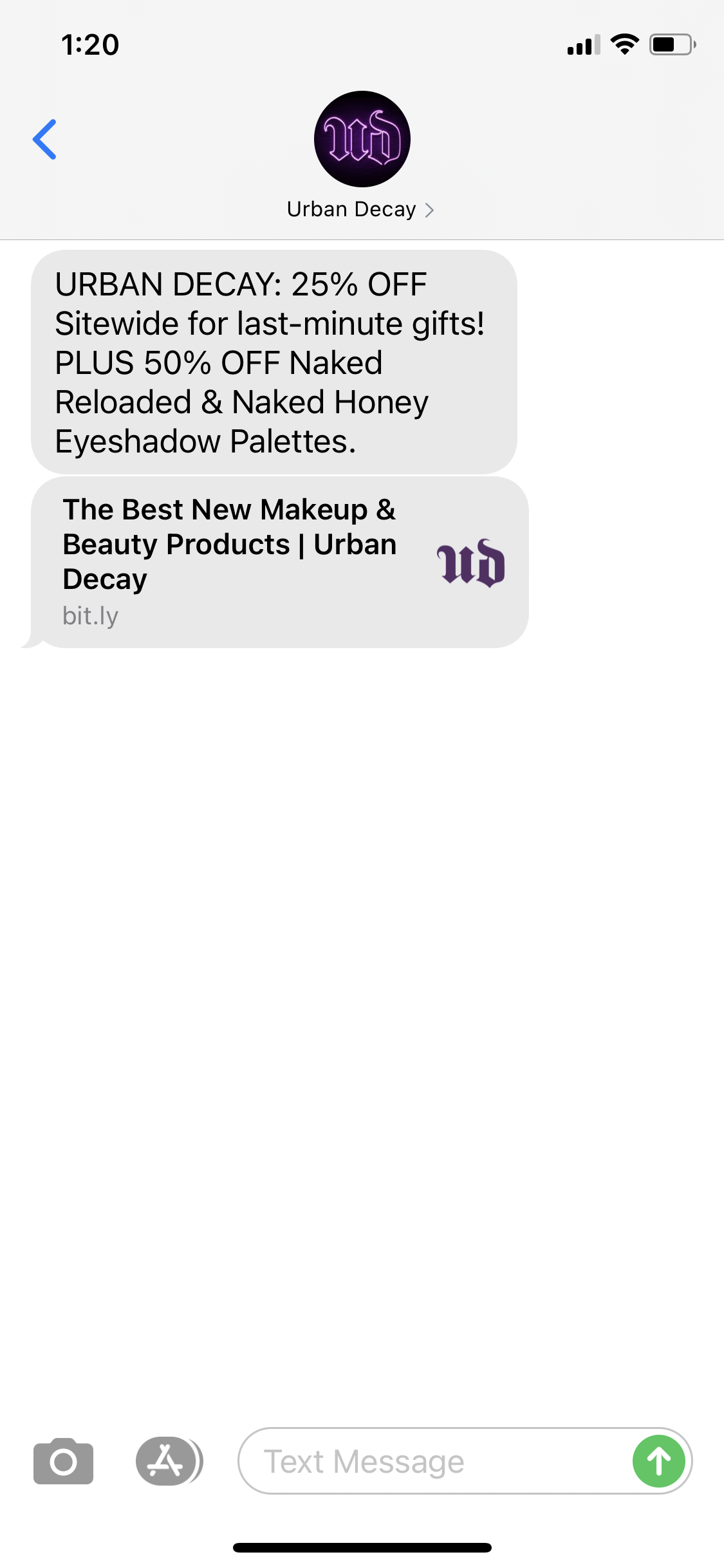 Urban Decay Text Marketing Examples SMS Archives
