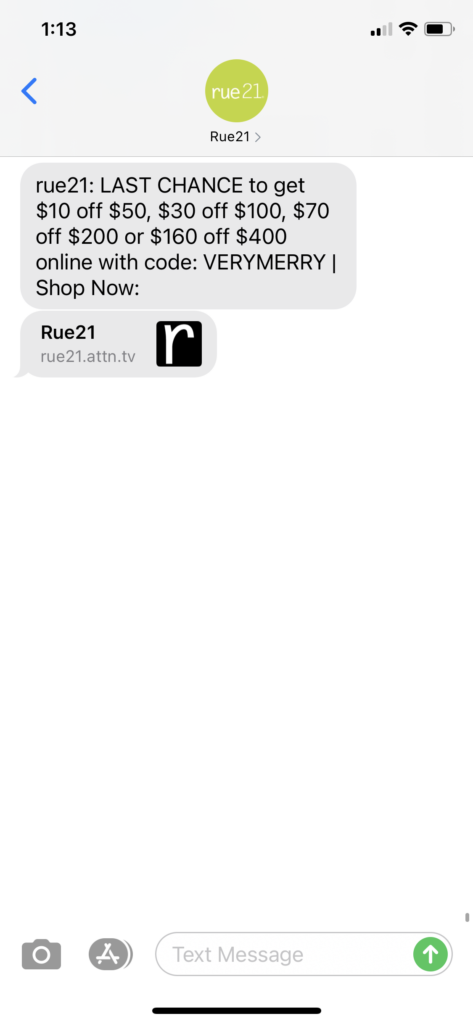 rue21 Text Message Marketing Example - 12.05.2020.PNG