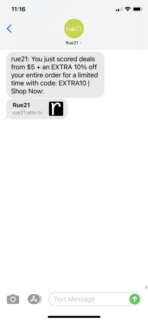 rue21 Text Message Marketing Example - 12.13.2020.PNG