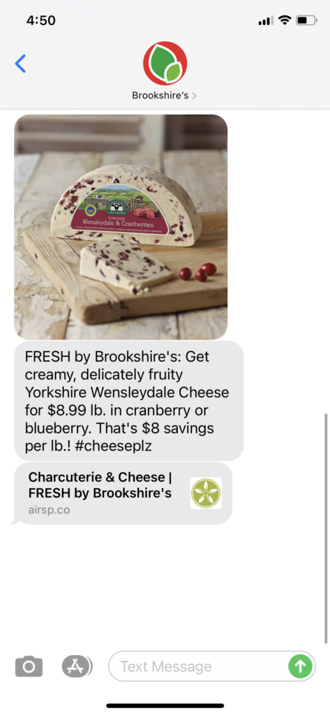 Brookshire's Text Message Marketing Example -01.09.2021
