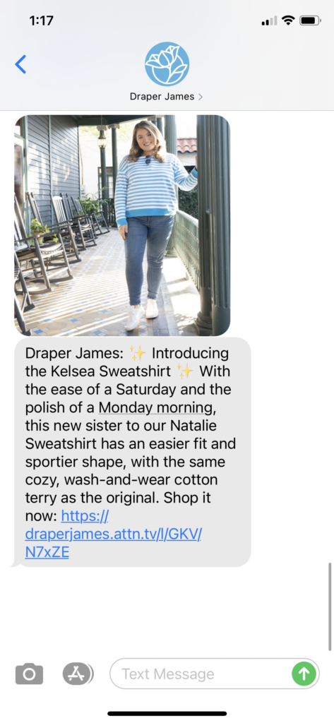 Draper James Text Message Marketing Example - 01.13.2021