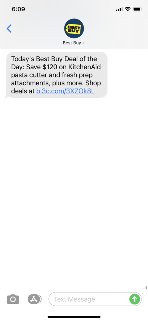Best Buy Text Message Marketing Example - 02.17.2021