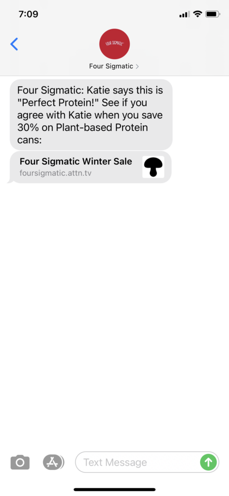 Four Sigmatic Text Message Marketing Example - 02.20.2021