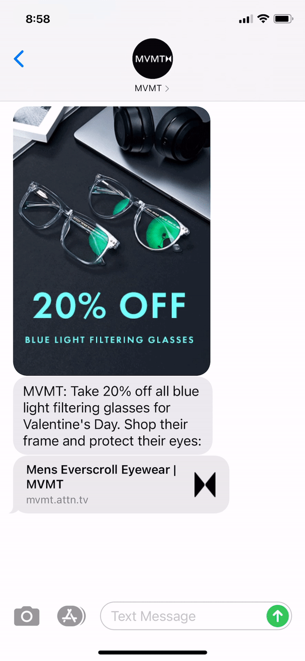 MVMT Text Message Marketing Example - 01.27.2021