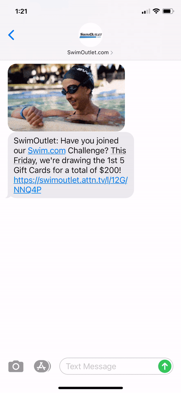 SwimOutlet.com Text Message Marketing Example - 01.13.2021
