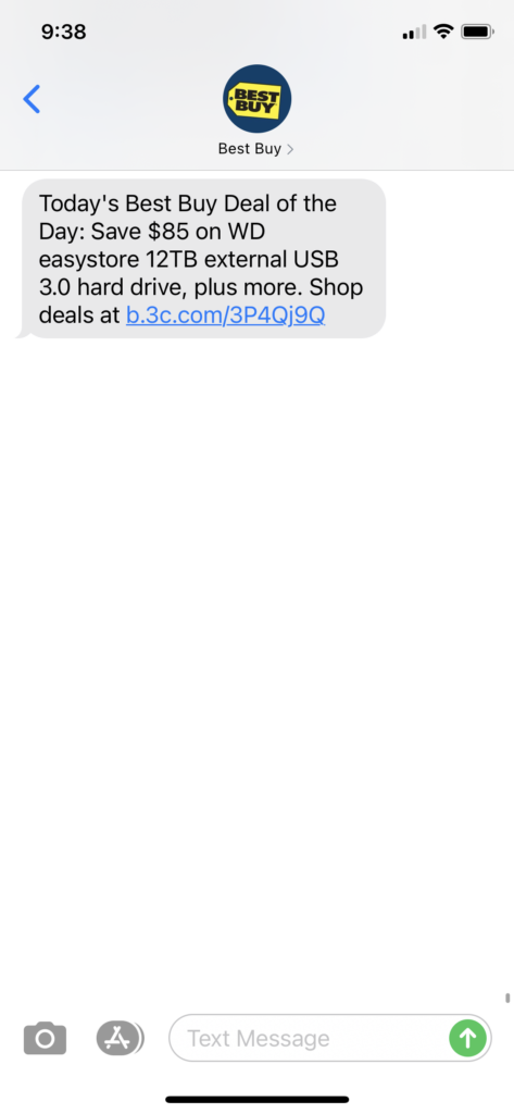 Best Buy Text Message Marketing Example - 03.11.2021