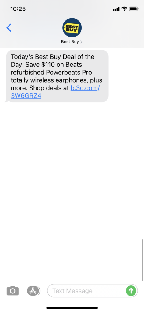 Best Buy Text Message Marketing Example - 03.18.2021