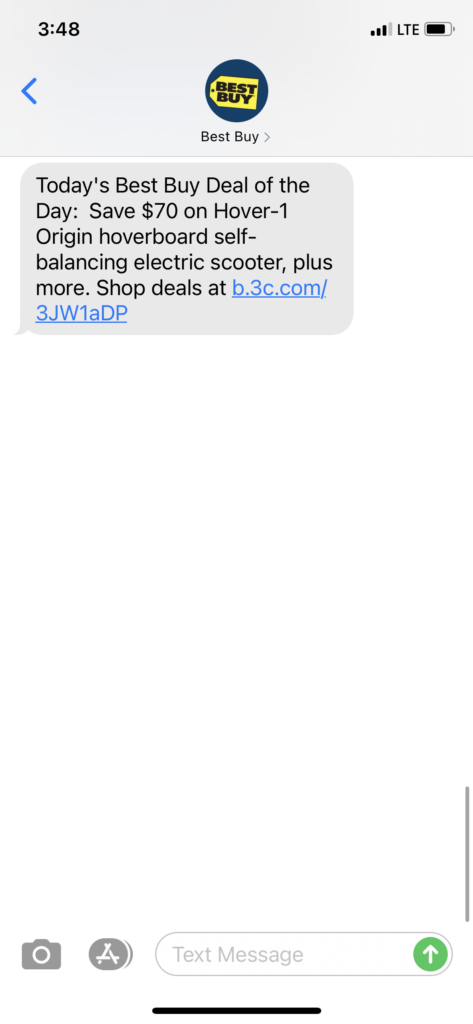 Best Buy Text Message Marketing Example - 03.19.2021