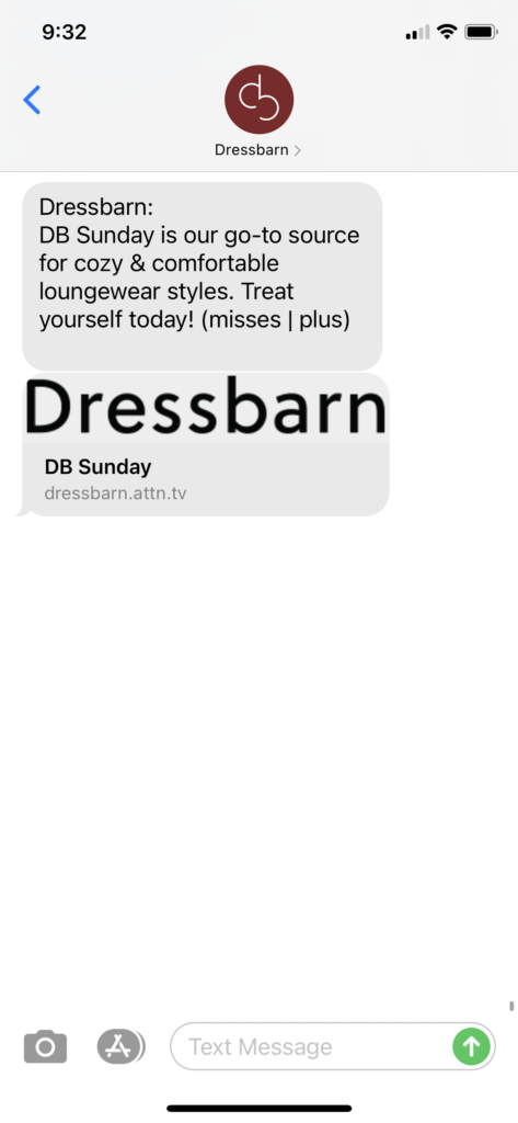 Dressbarn Text Message Marketing Example - 03.11.2021