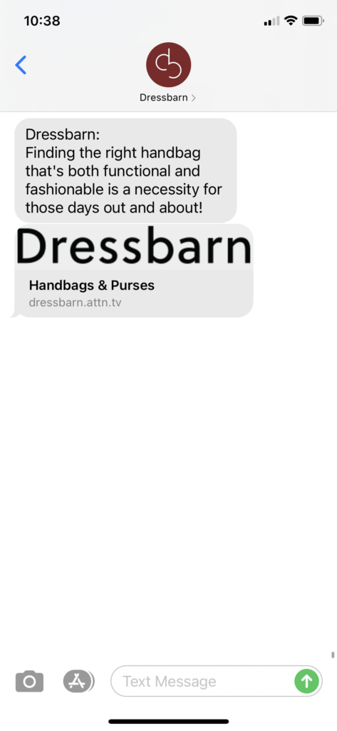 Dressbarn Text Message Marketing Example - 03.29.2021