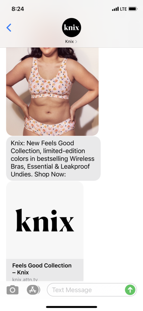 Knix Text Message Marketing Example - 03.13.2021