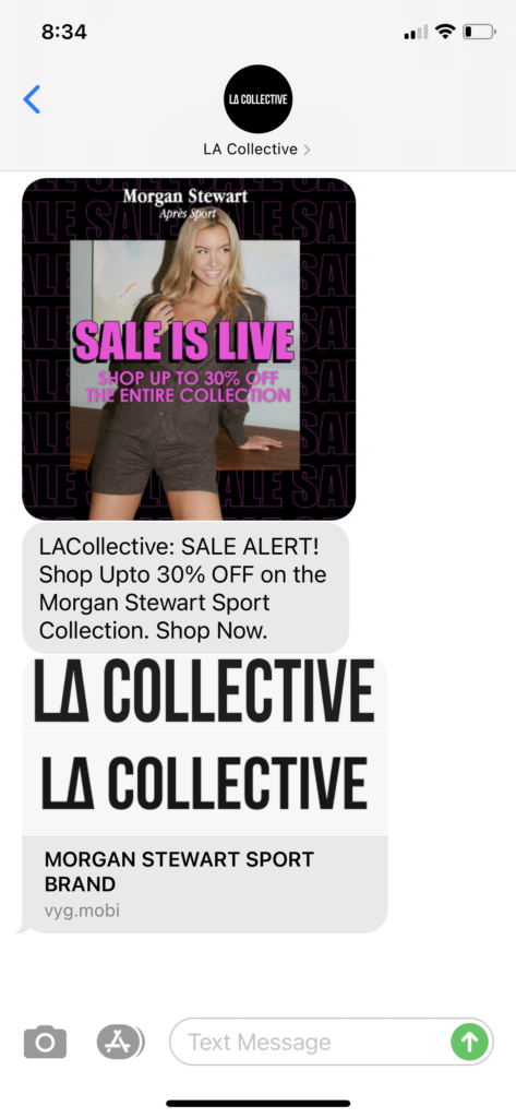 LA Collective Text Message Marketing Example - 02.26.2021