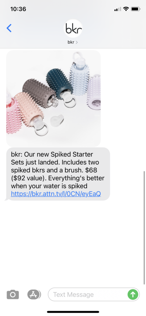 bkr Text Message Marketing Example - 03.30.2021