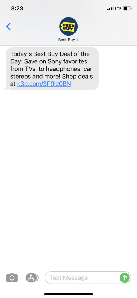 Best Buy Text Message Marketing Example - 08.07.2020