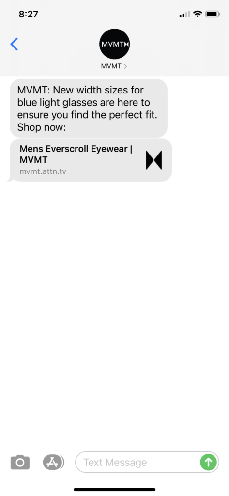 MVMT Text Message Marketing Example - 04.15.2021