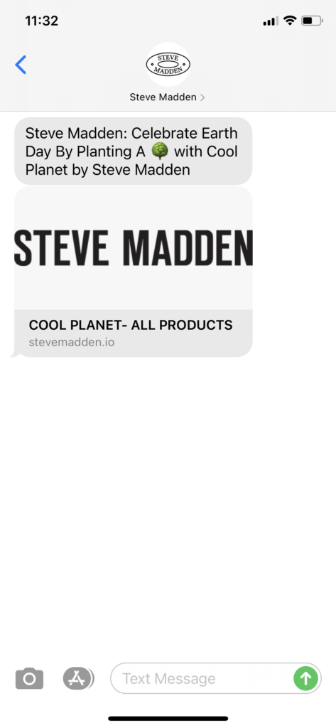 Steve Madden Text Message Marketing Example - 04.22.2021