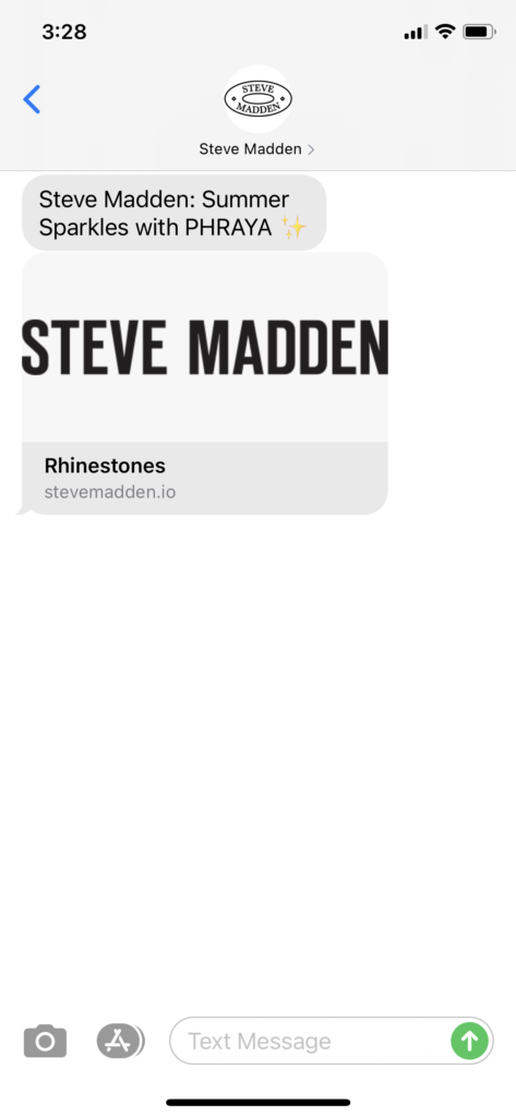 Steve Madden Text Message Marketing Example - 05.06.2021