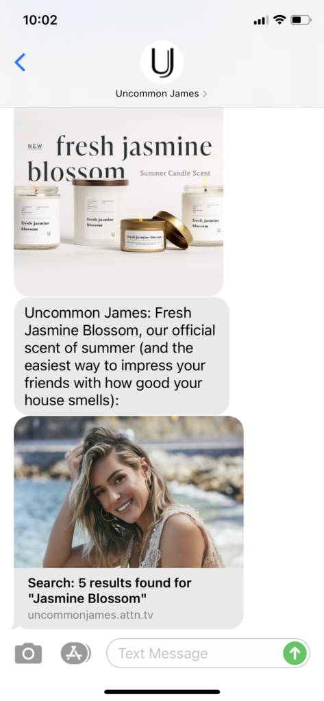 Uncommon James Text Message Marketing Example - 05.01.2021