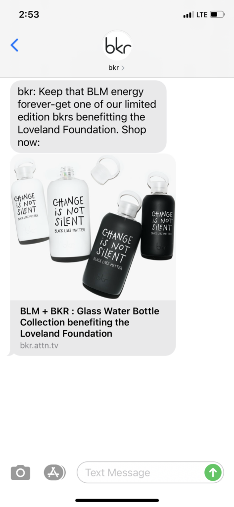 bkr Text Message Marketing Example - 05.11.2021