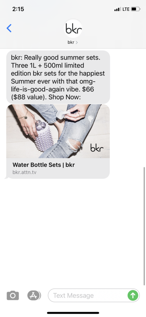 bkr Text Message Marketing Example - 05.13.2021