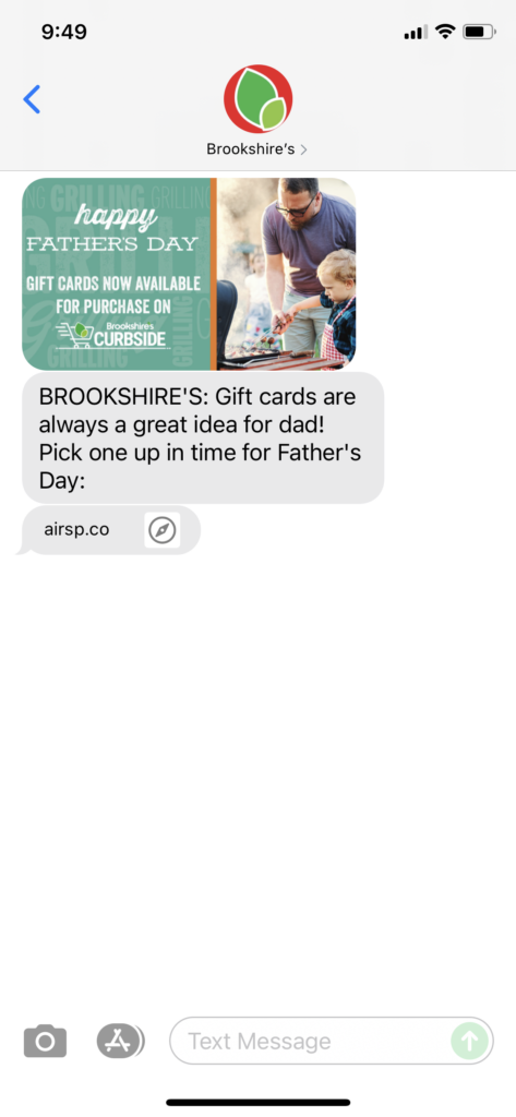 Brookshire's Text Message Marketing Example - 06.18.2021