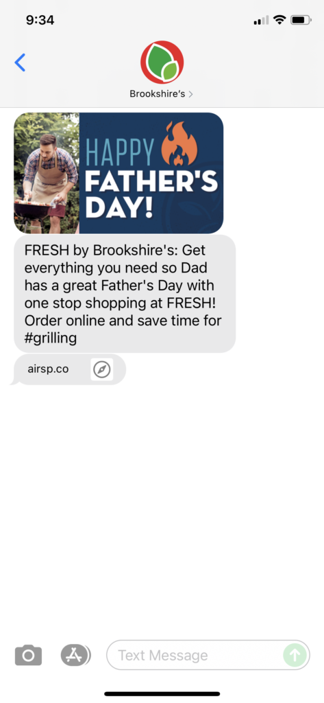 Brookshire's Text Message Marketing Example - 06.19.2021