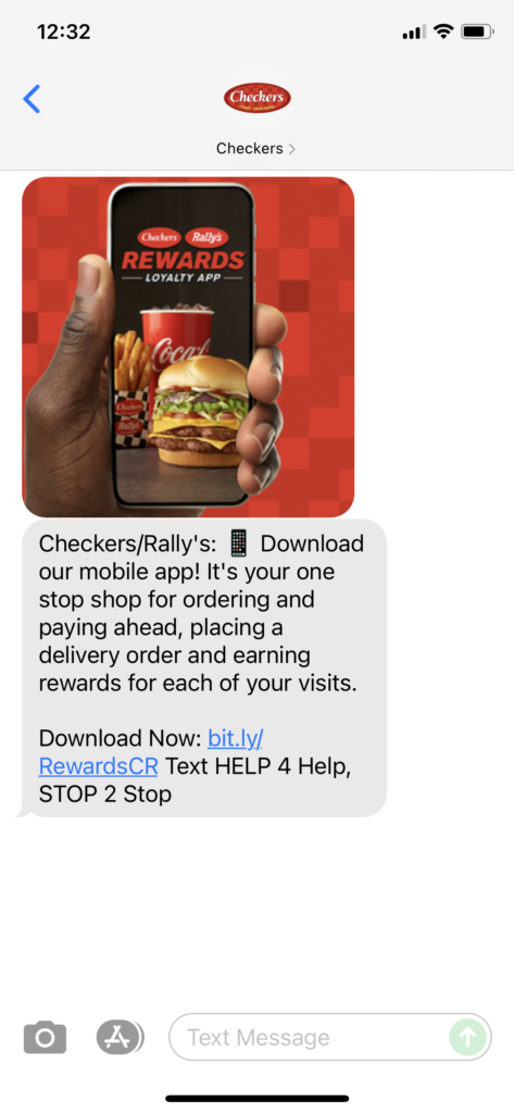 Checkers Text Message Marketing Example - 06.22.2021