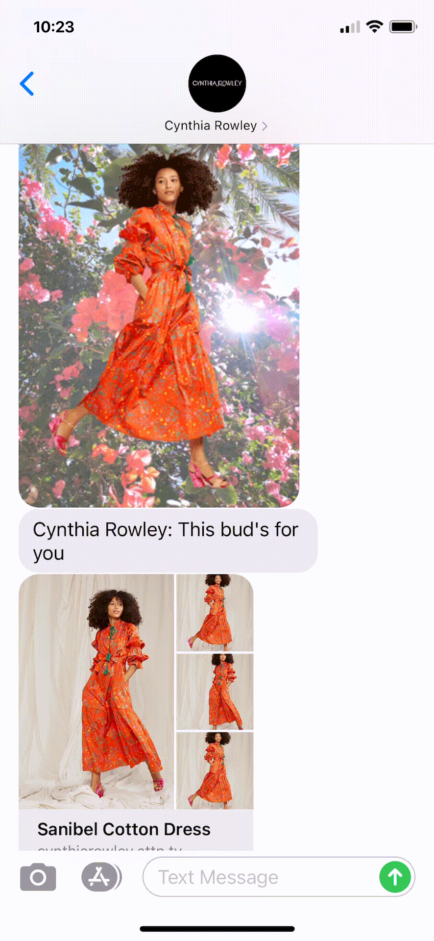 Cynthia-Rowley-Text-Message-Marketing-Example-03.18.2021