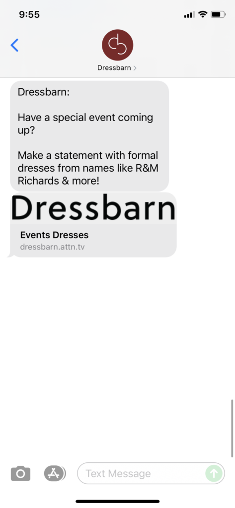Dressbarn 1 Text Message Marketing Example - 06.17.2021