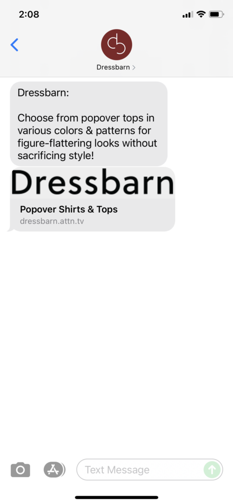 Dressbarn Text Message Marketing Example - 06.21.2021