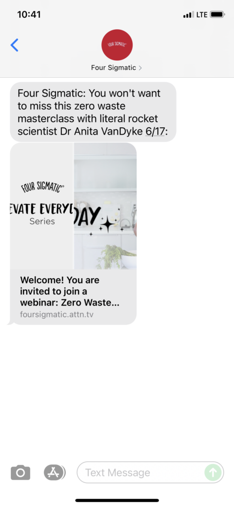 Four Sigmatic Text Message Marketing Example - 06.12.2021