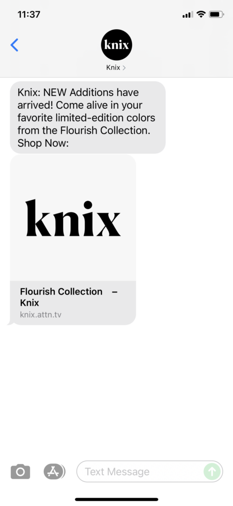 Knix Text Message Marketing Example - 06.13.2021