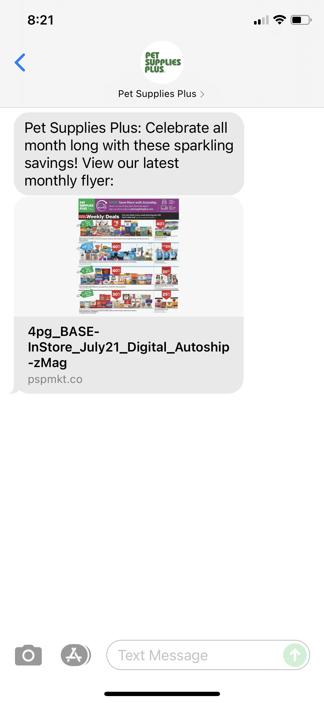 Pet Supplies Plus Text Marketing Examples SMS Archives